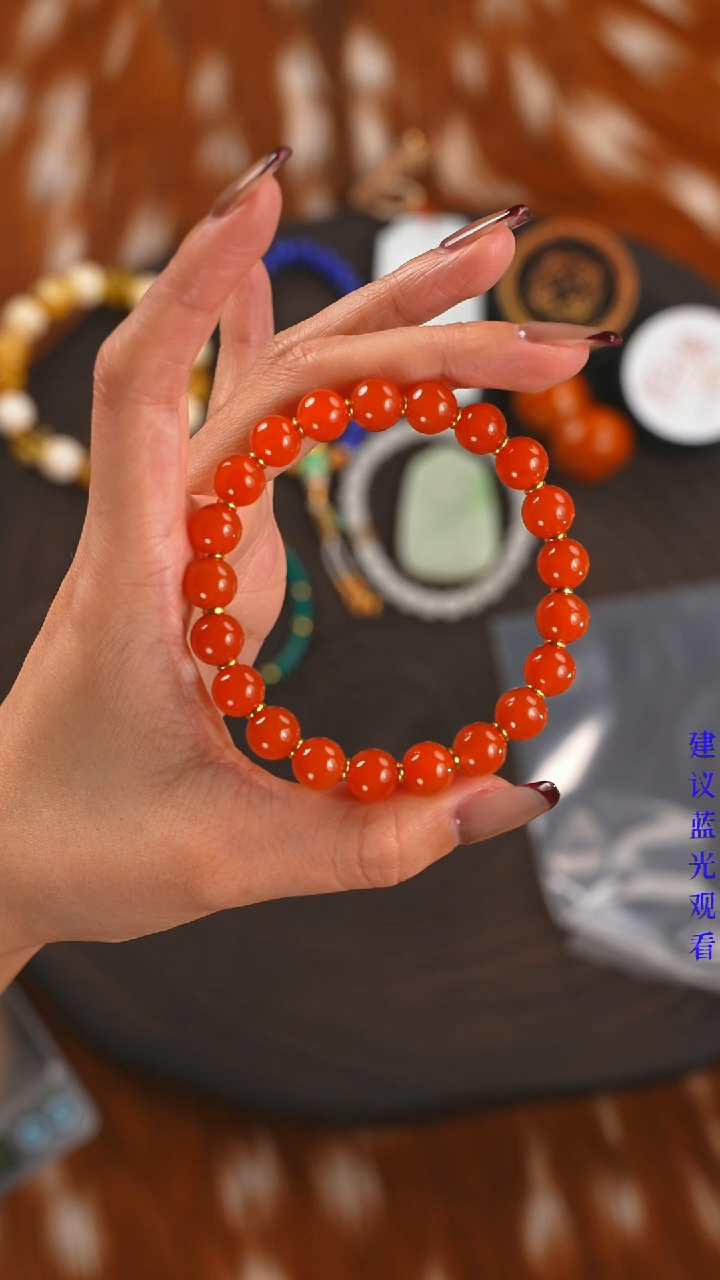 未镶嵌手串南红玛瑙泡*泡格律诗严选珠宝