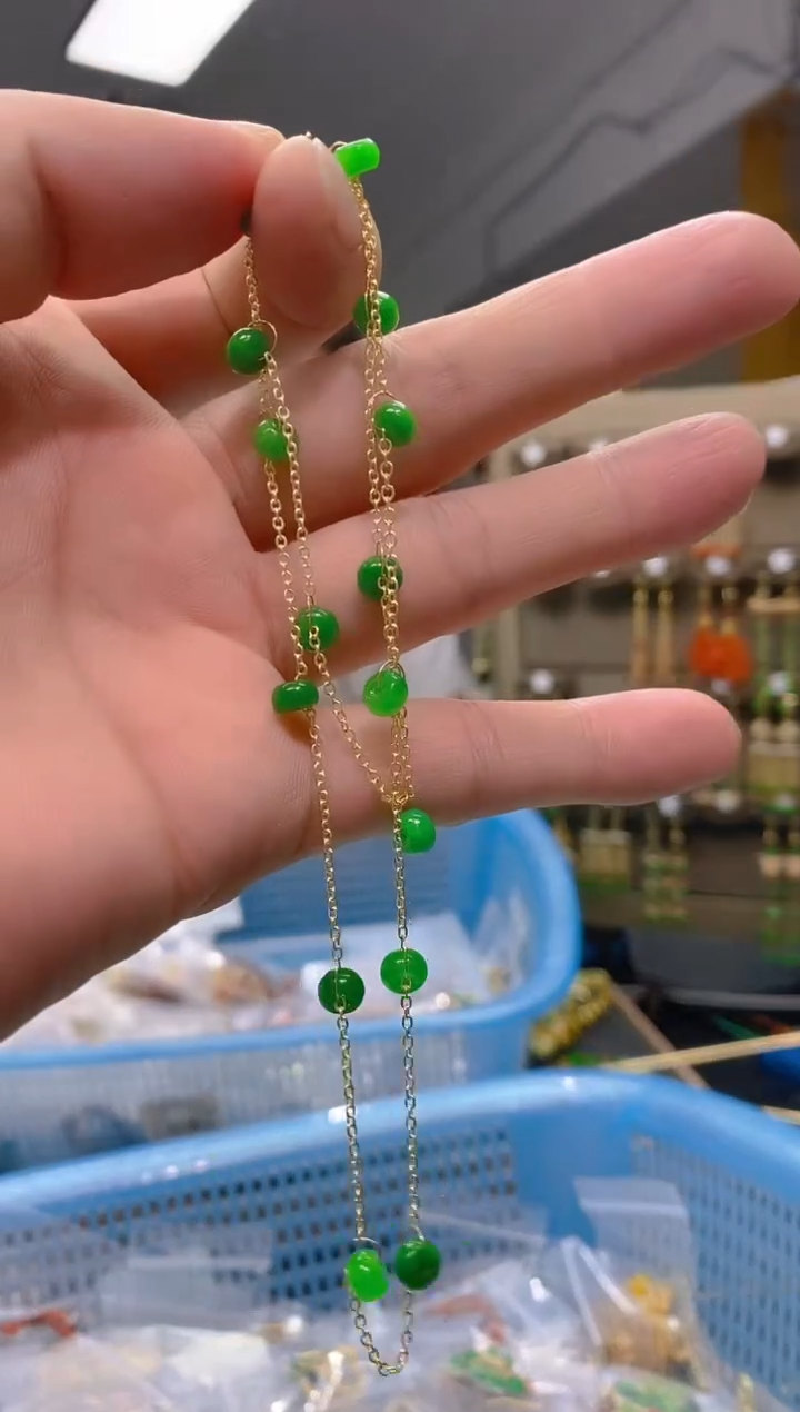 【闪购商品】翡翠耳饰合金209翡翠锁骨链