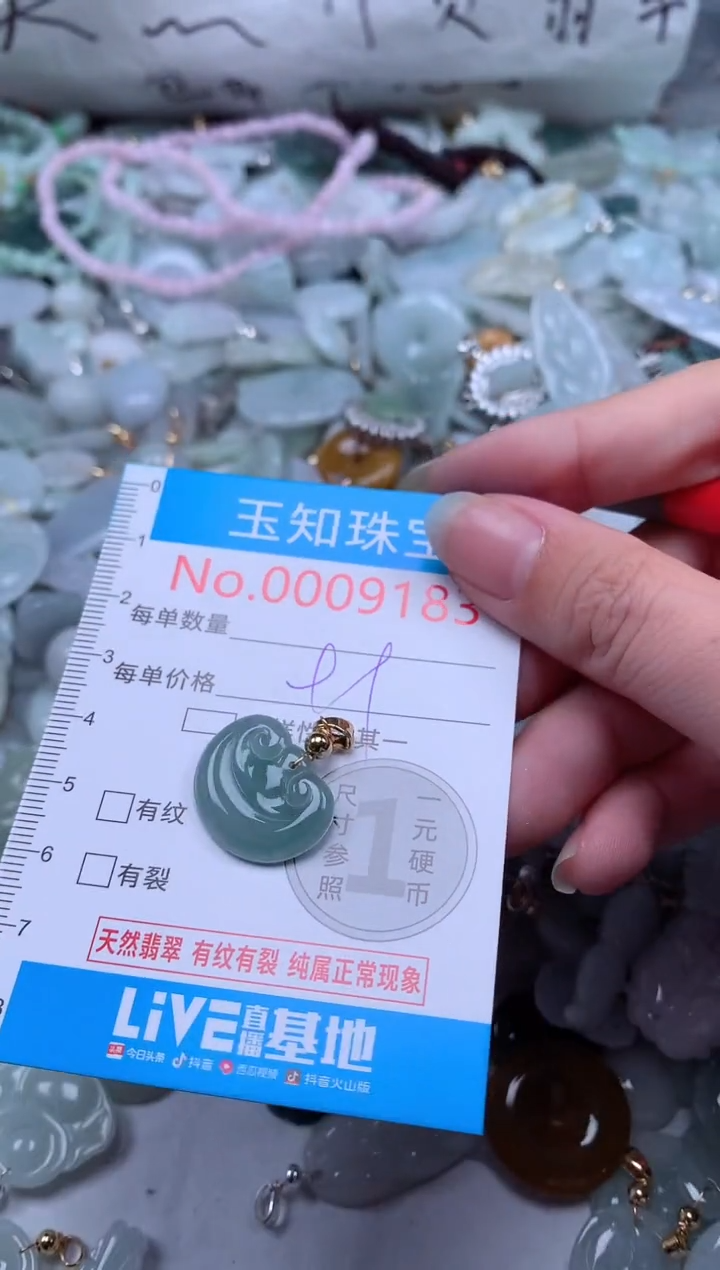 翡翠未镶嵌吊坠(不含链)9183