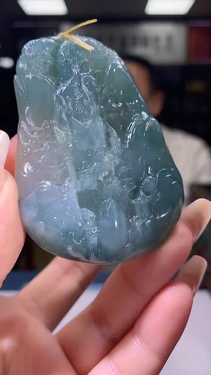 【闪购商品】定制翡翠未镶嵌1080xx-毛货挂件32