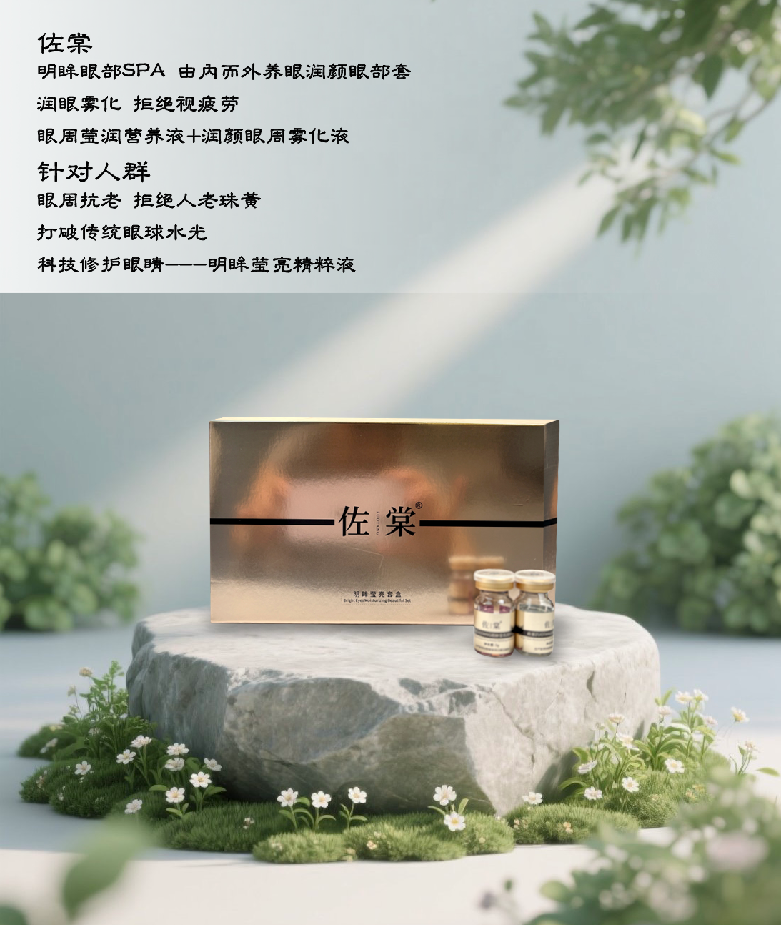 佐棠明眸眼部SPA 润眼亮眼滋养紧致精华液轻柔舒润保湿温和好吸收