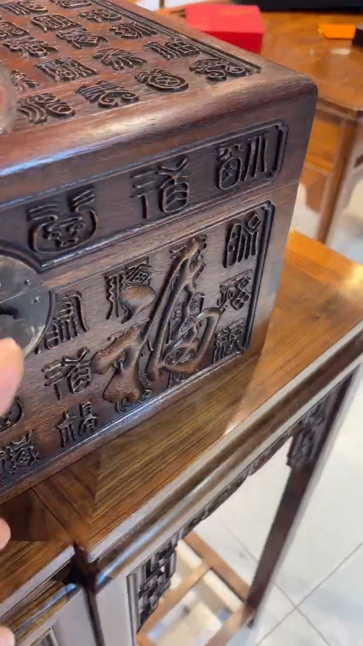 【闪购商品】木木雕百福箱百福箱