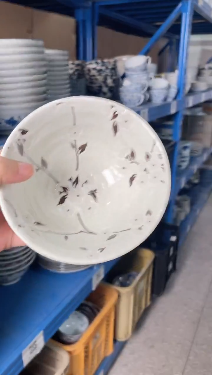 陶瓷白雪穂香 斗形小碗 微瑕
