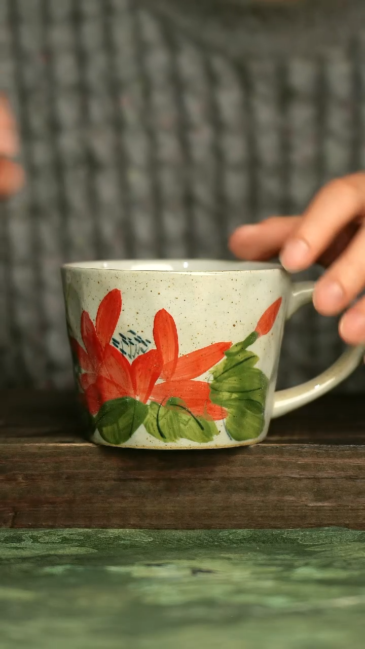 青诗集手工手绘瓷器