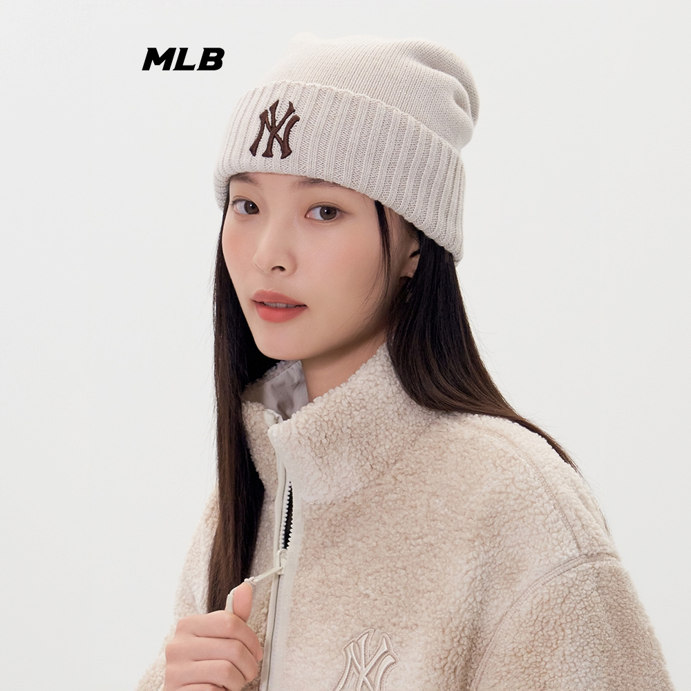 MLB官方男女情侣复古显脸小潮流百搭针织帽25冬季新款3ABNB1356