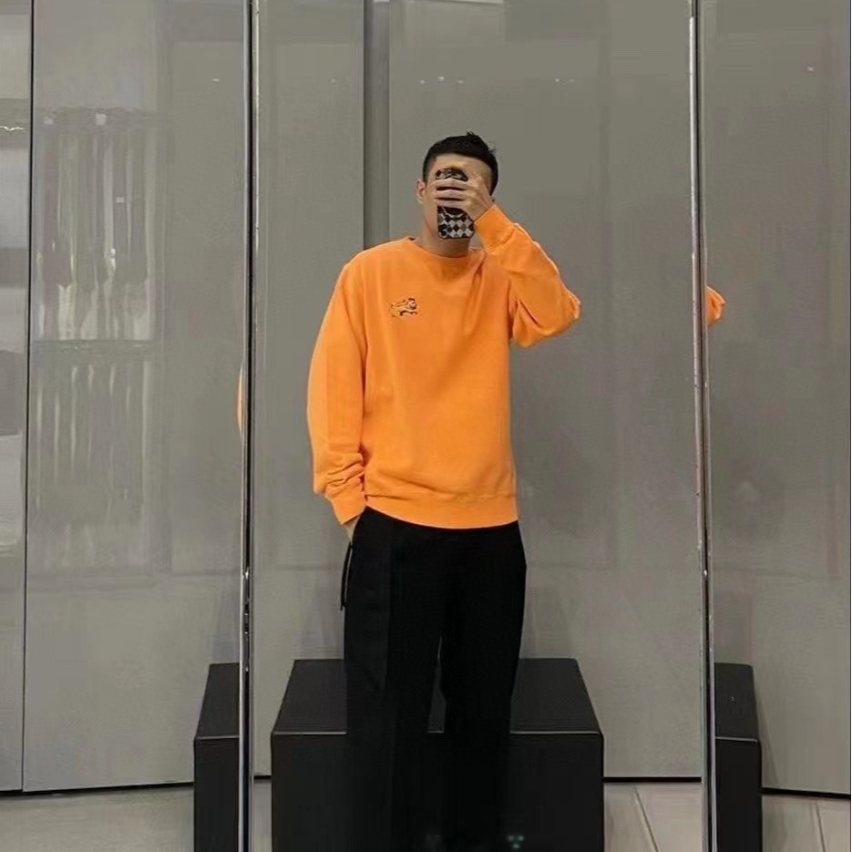 未使用 DIOR/迪奥 Dior  艺术家联名款圆领橙色卫衣114550