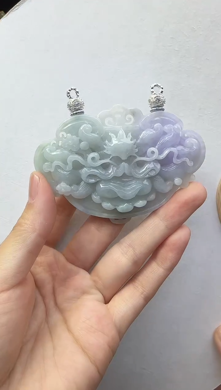 翡翠未镶嵌颈饰国风原创