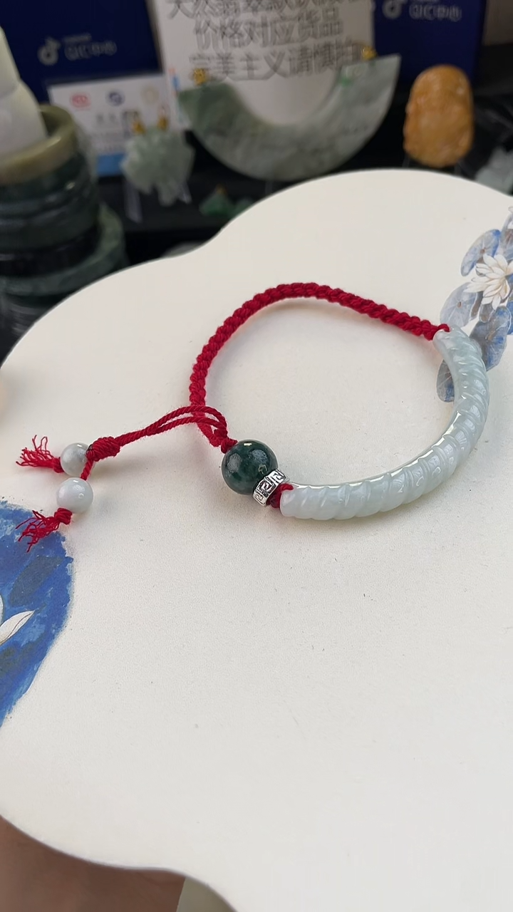 未镶嵌手链翡翠手工定制默认微瑕播介绍为准