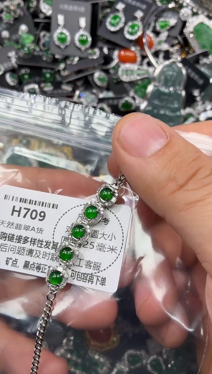 颈饰未镶嵌翡翠H709手链