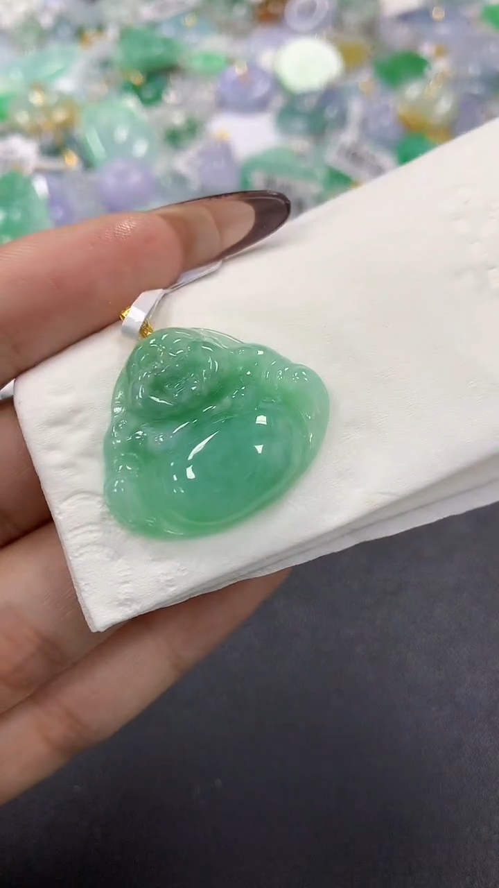 颈饰银S925镶嵌翡翠a货假一赔三支持复检百元上9元证书费自理