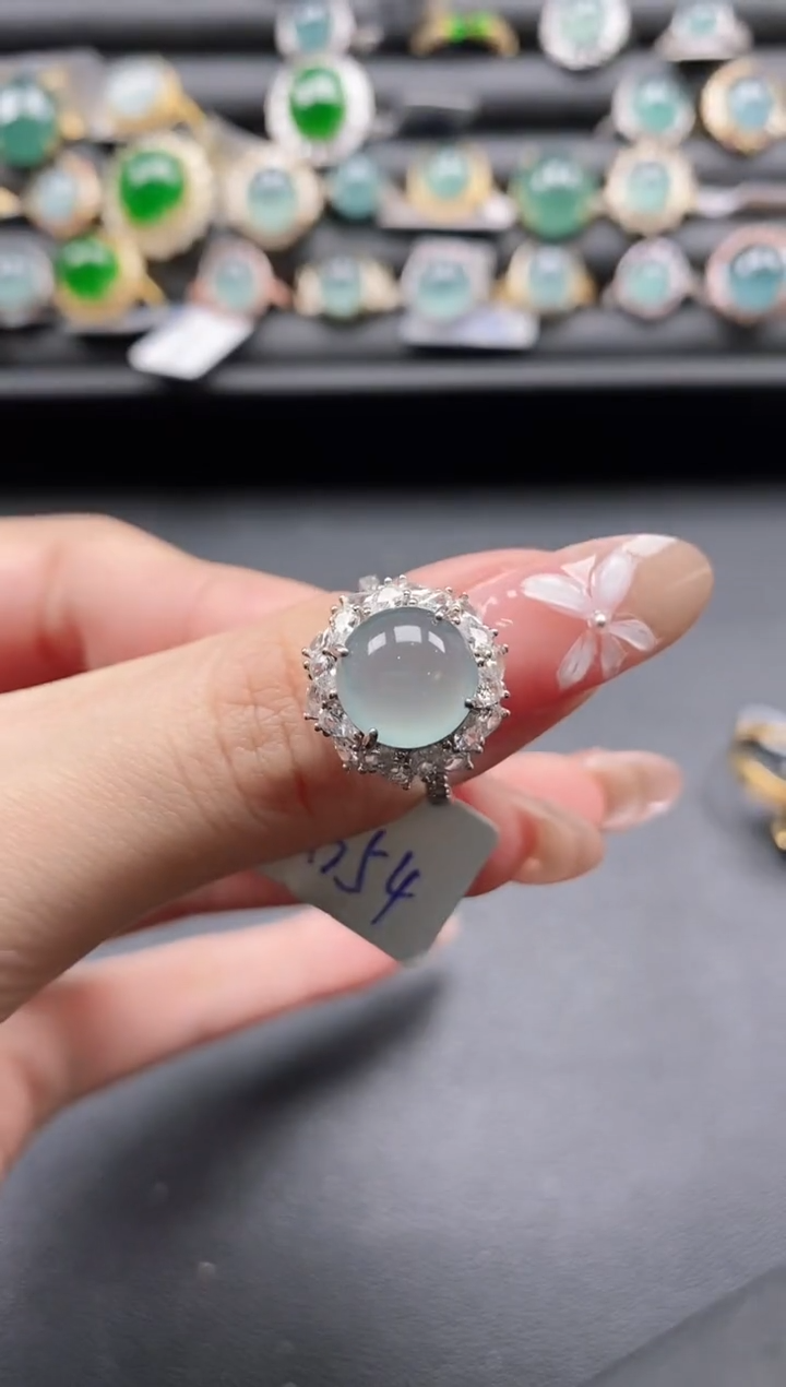 【闪购商品】翡翠戒指银S925镶嵌1111-