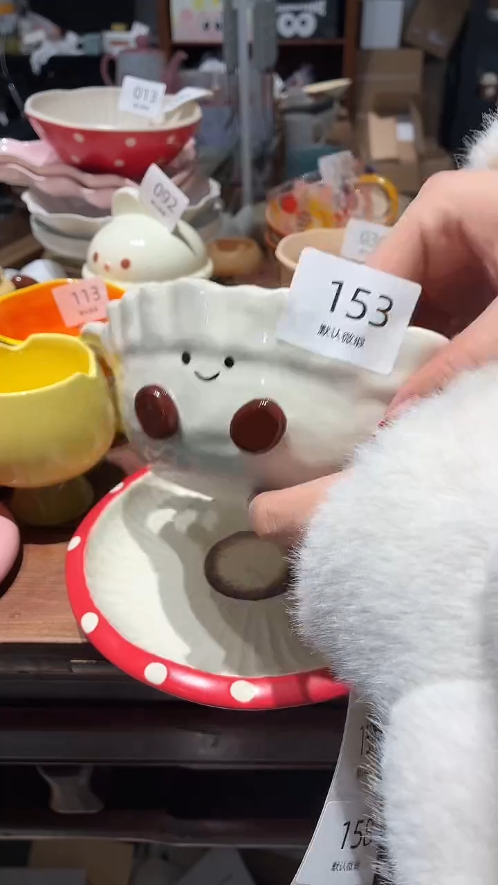 瓷153 可可豆 双耳 瑕疵