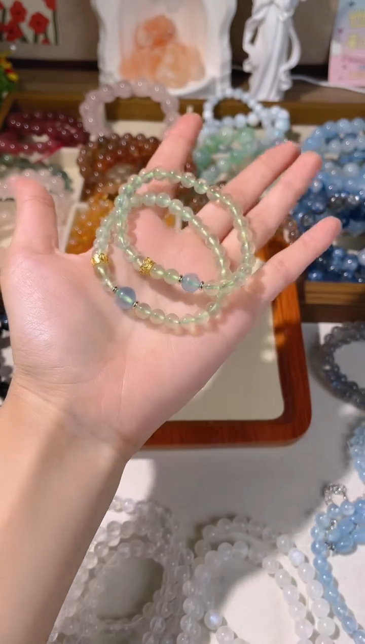 【闪购商品】烟晶手链银S925镶嵌葡萄石设计款戒指