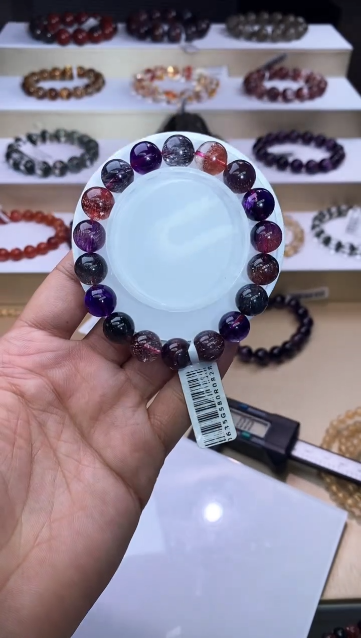 【闪购商品】水晶手链未镶嵌黑加仑超七单圈11m+