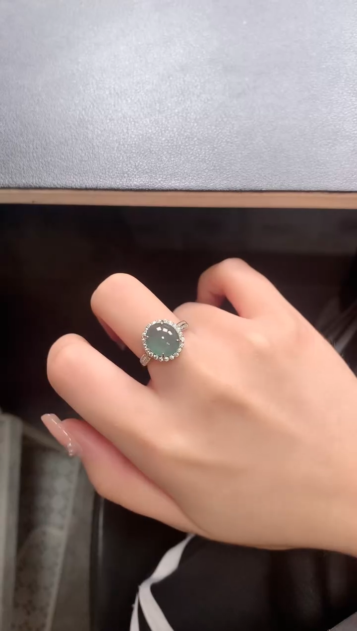 【闪购商品】翡翠戒指银S925镶嵌621412