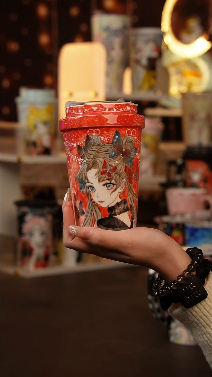 （玉泥）景德镇手工手绘文创陶瓷杯