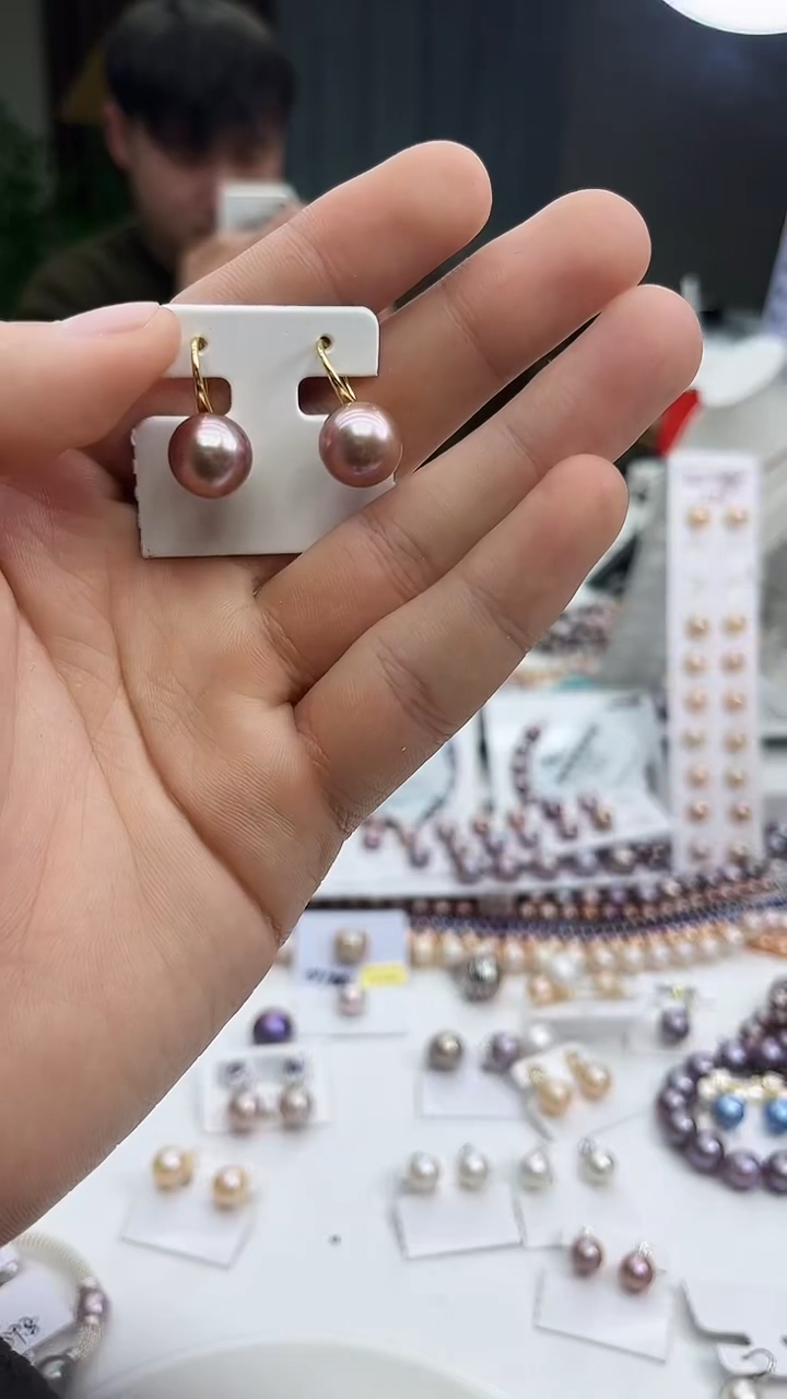 未镶嵌吊坠淡水珍珠12mm+紫珠高跟鞋（多样性发一）