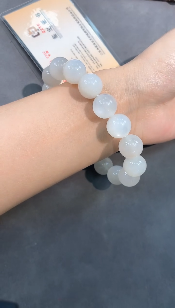 【闪购商品】月光石手链未镶嵌75号白月光单圈13mm