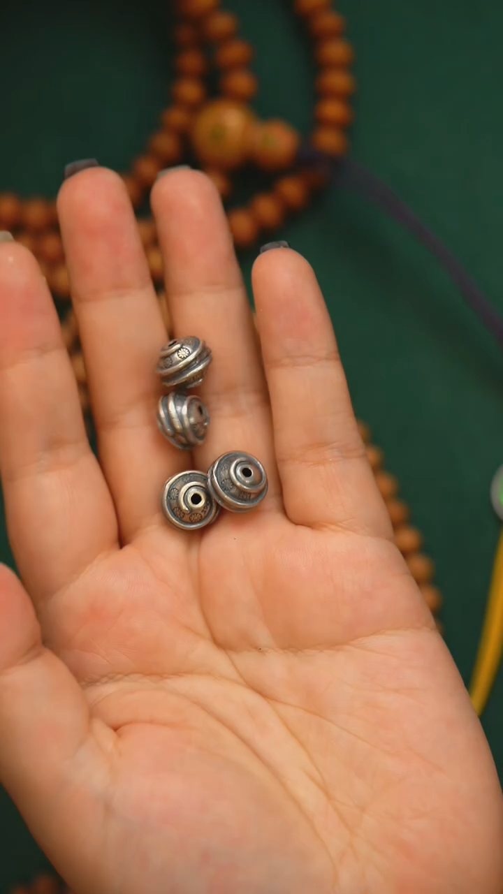 无足银925银定风珠A06