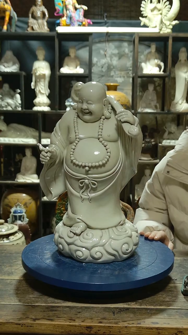 佛像沧**粟德化瓷弥勒造像