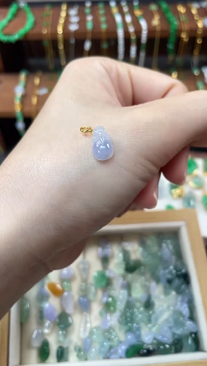 【闪购商品】翡翠吊坠(不含链)18K金镶嵌一个   JK508