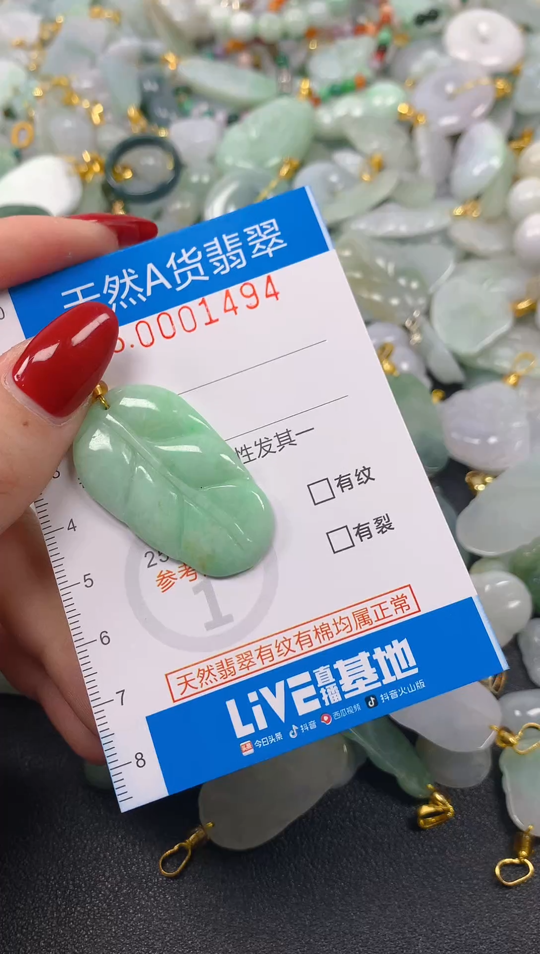颈饰未镶嵌翡翠净货挂件-1494