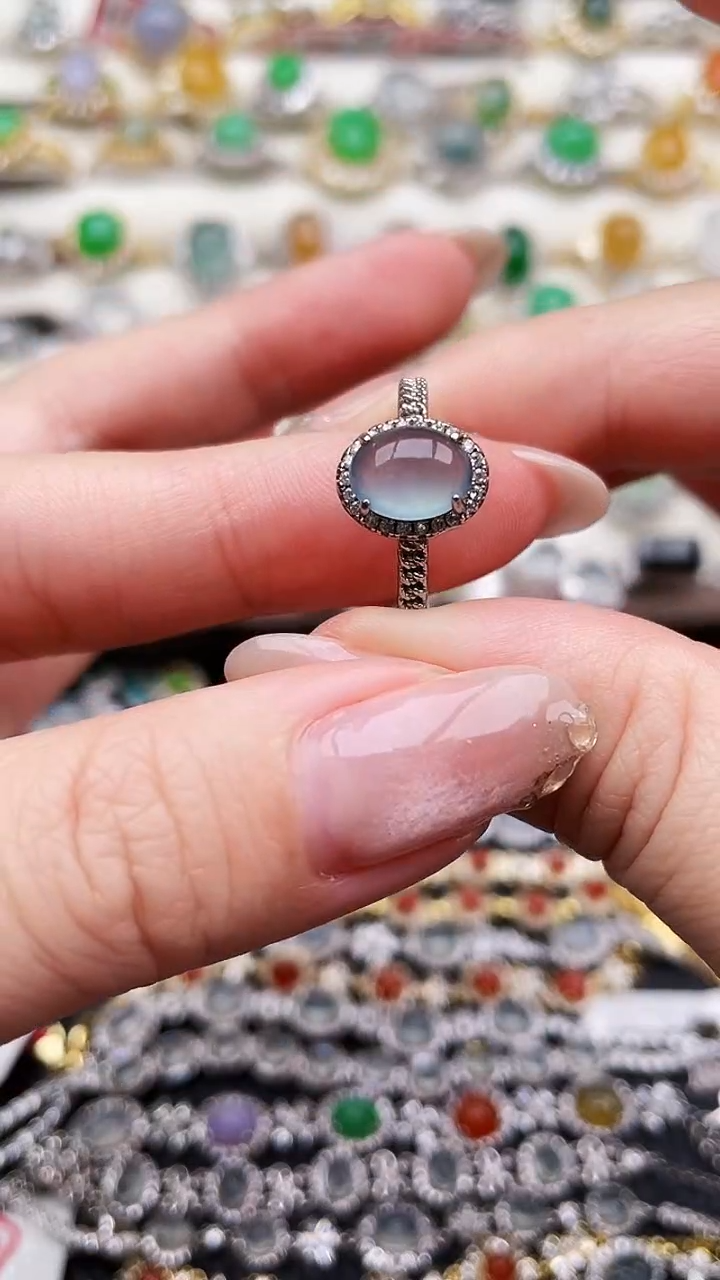 银S925镶嵌戒指翡翠20