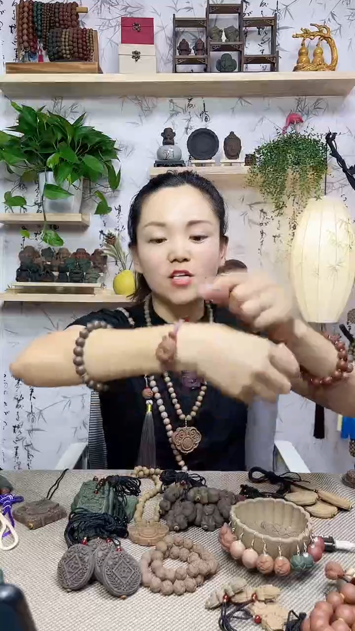 泥塑菊珀安神小狐狸手串