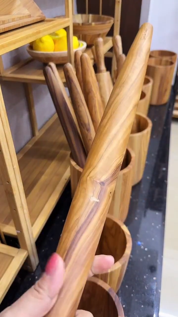 橄榄木整木擀面棍50长度