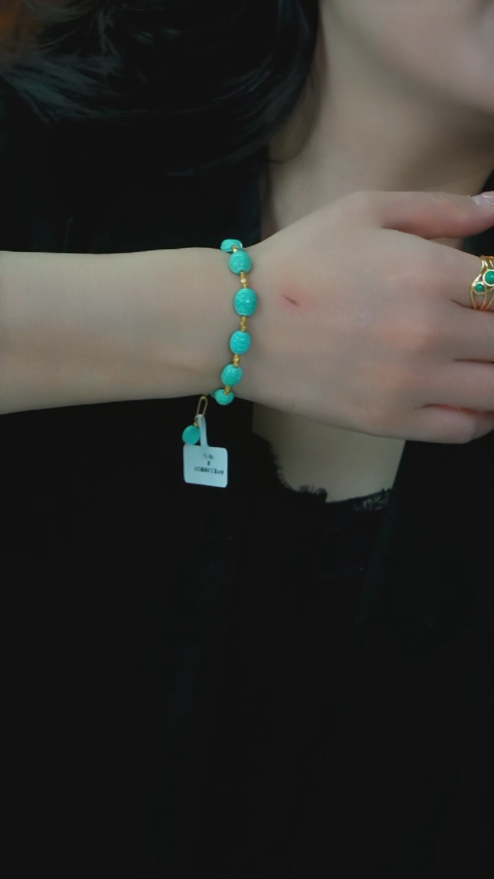 【闪购商品】绿松石手链银S925镶嵌发货一件