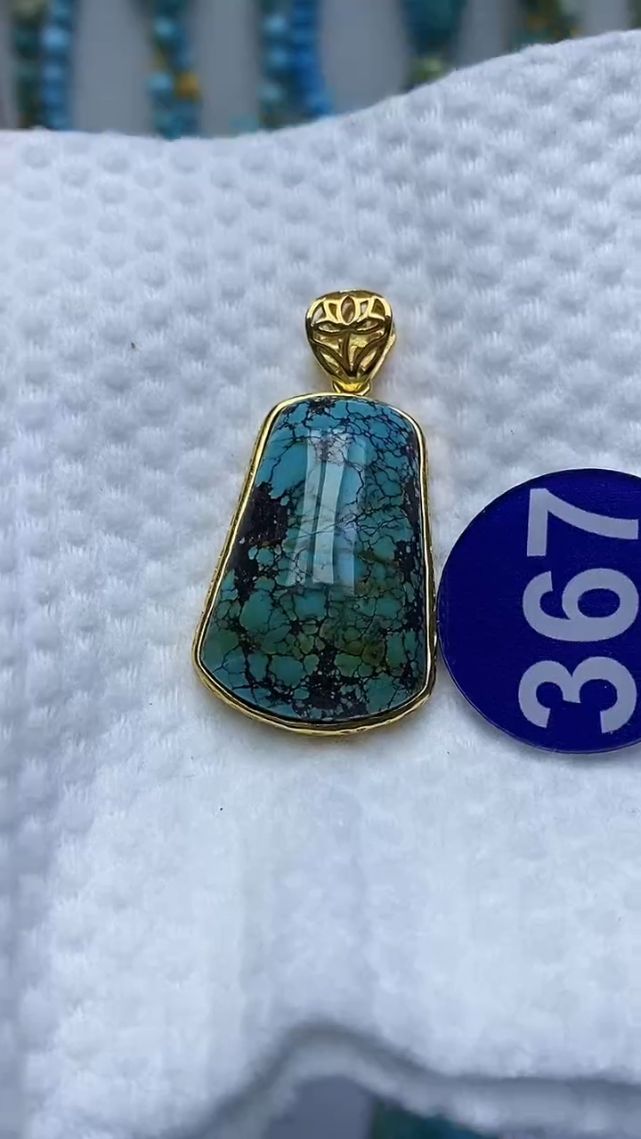 【闪购商品】绿松石项链银S925镶嵌367