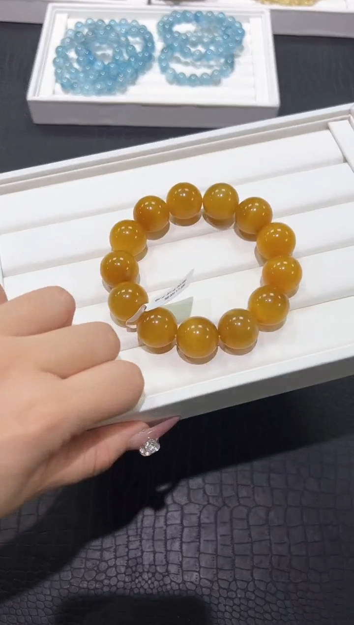 未镶嵌手串木变石（虎睛石）15l多样性发其一【1条】默认微瑕