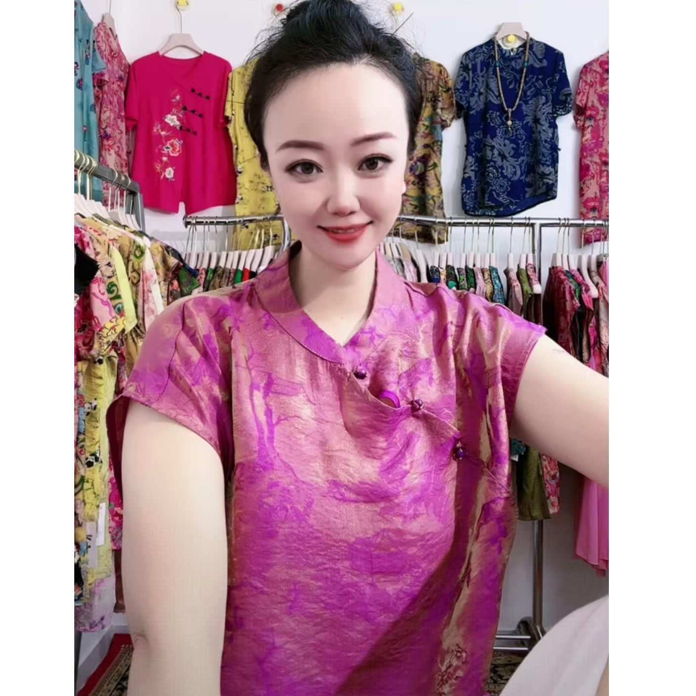 668款时尚气质夏季新中式上衣