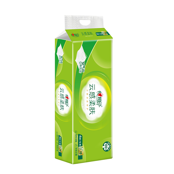 心相印云感系列四层立体压花卷筒卫生纸4层 150g*10卷