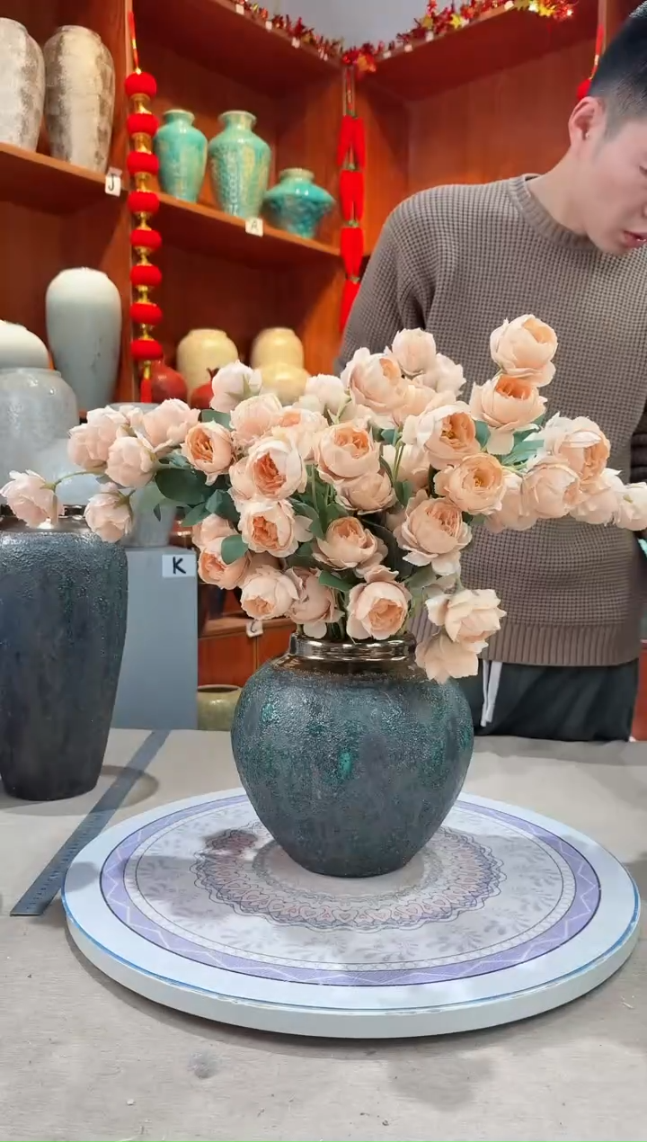 【闪购商品】瓶陶瓷花瓶 无花 青铜小号