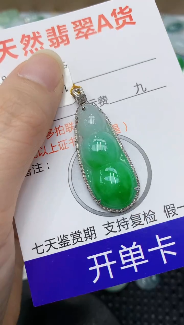 翡翠18K金镶嵌颈饰11111111111