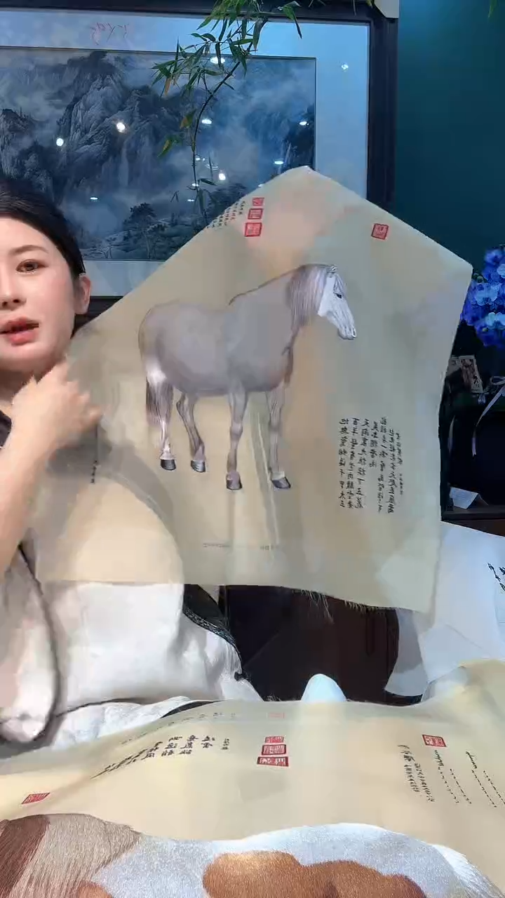 横款非遗苏绣手工刺绣绣片