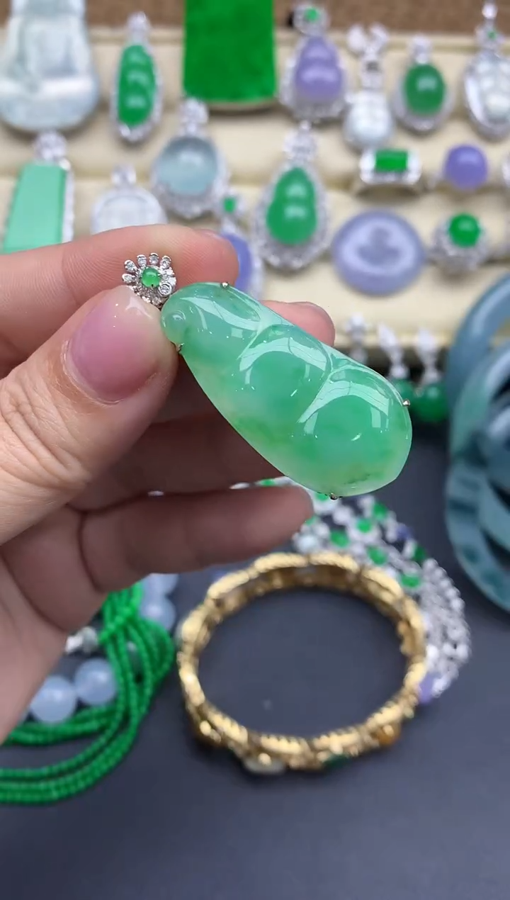 【闪购商品】翡翠颈饰18K金镶嵌344-中国好珍宝