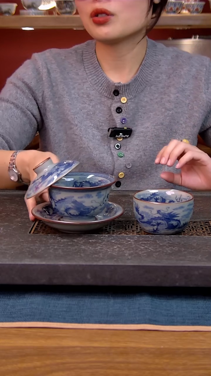 简装家用款2件套 老陶泥开片纹陶瓷茶具