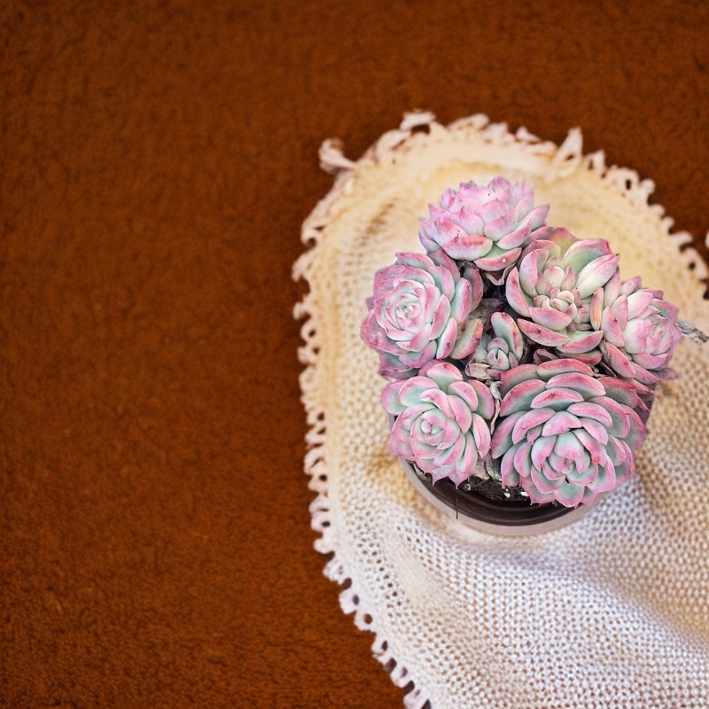 带盆土好养活法兰西侧影玫瑰多肉植物适合室内外养殖