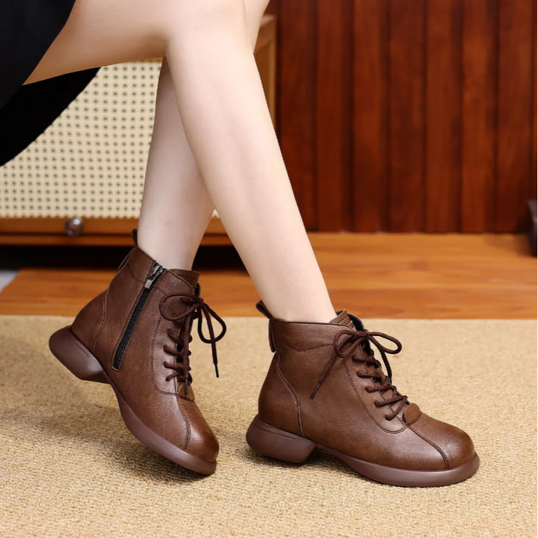 【品牌力荐】秋冬新款百搭时尚保暖舒适软底软面短靴6070