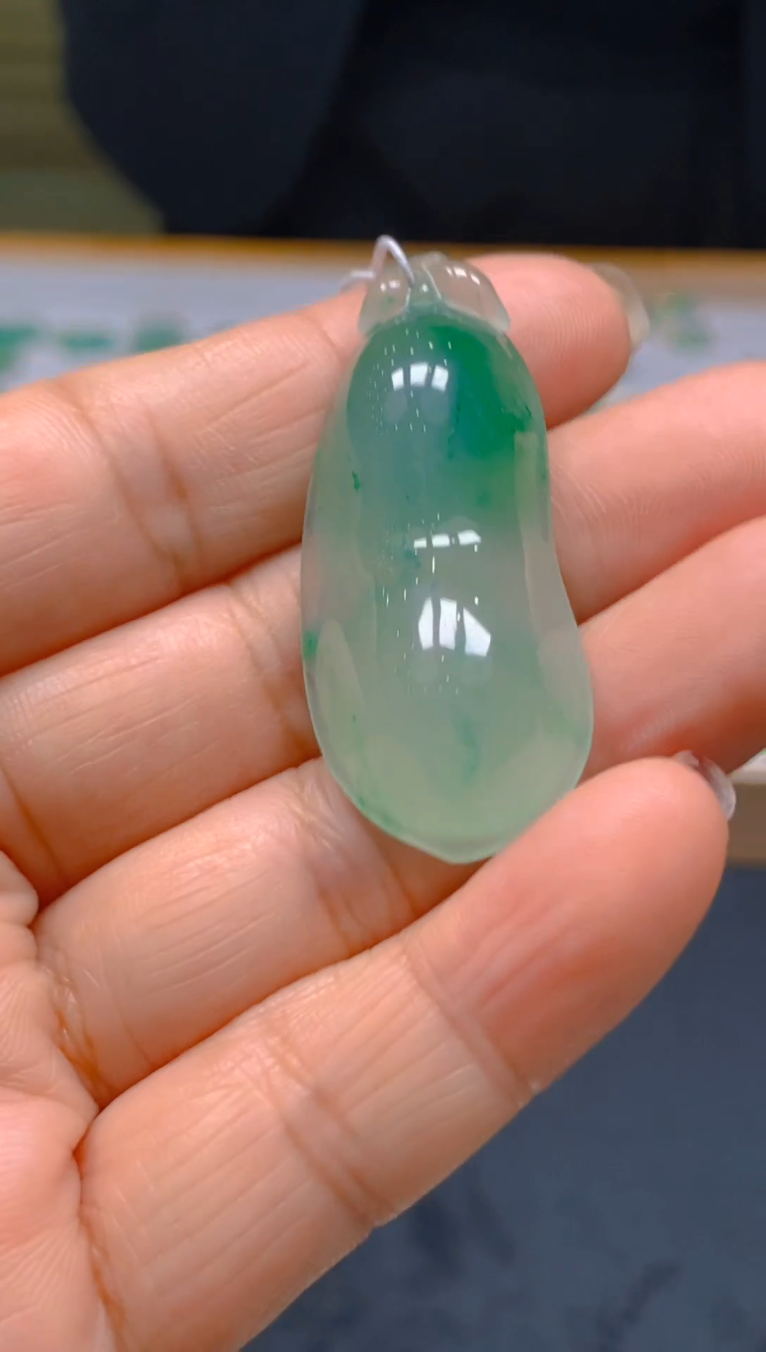 【闪购商品】石英质玉颈饰未镶嵌冰美人非洲翠A货冰种021