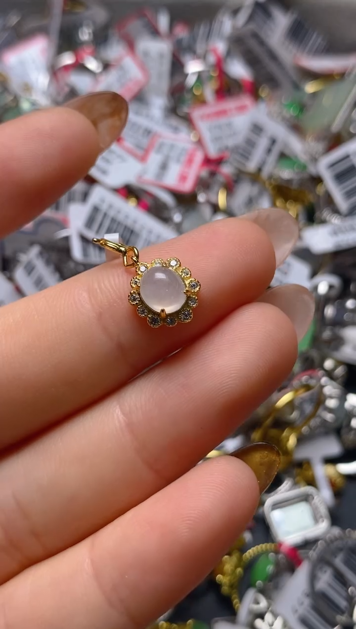 银S925镶嵌戒指翡翠百内无证书