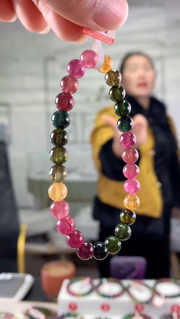 未镶嵌手串碧玺多样性发一条