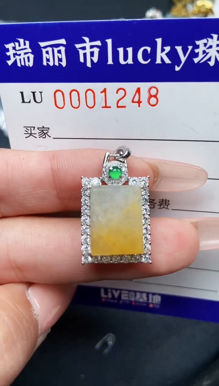 【闪购商品】翡翠颈饰银S925镶嵌1248