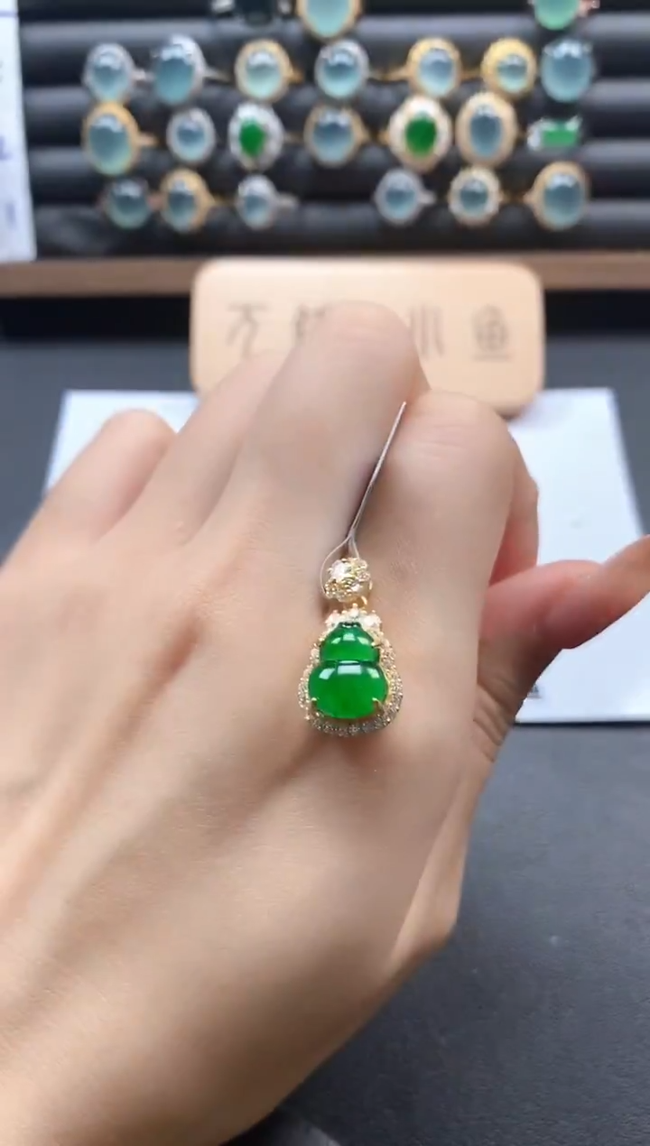 银S925镶嵌戒指翡翠51511