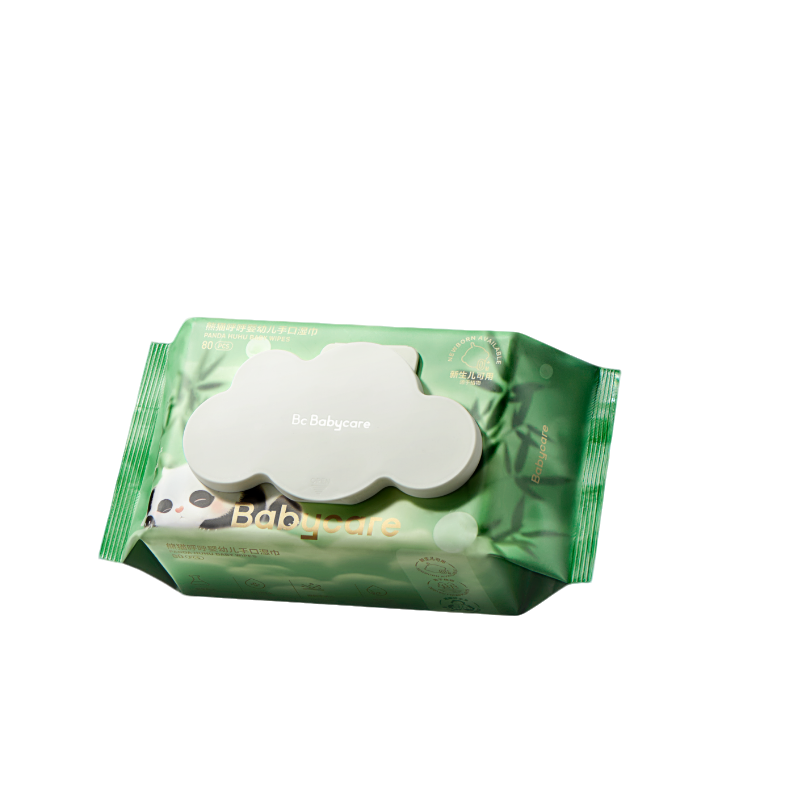 babycare熊猫呼呼湿巾80抽