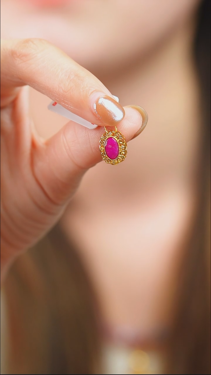 苏纪石（舒俱来）18K金镶嵌吊坠(不含链)2