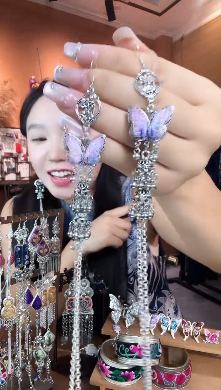 刺绣纯手工民族风耳环