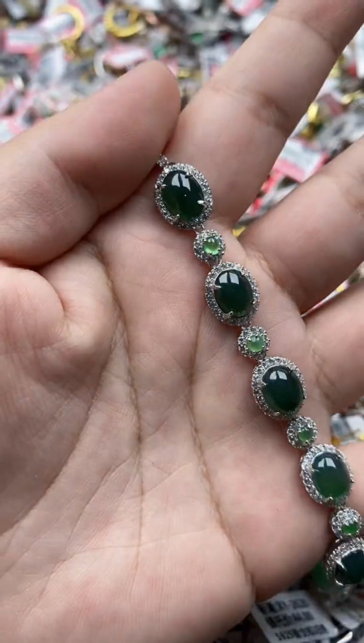 【闪购商品】翡翠戒指银S925镶嵌9999---3